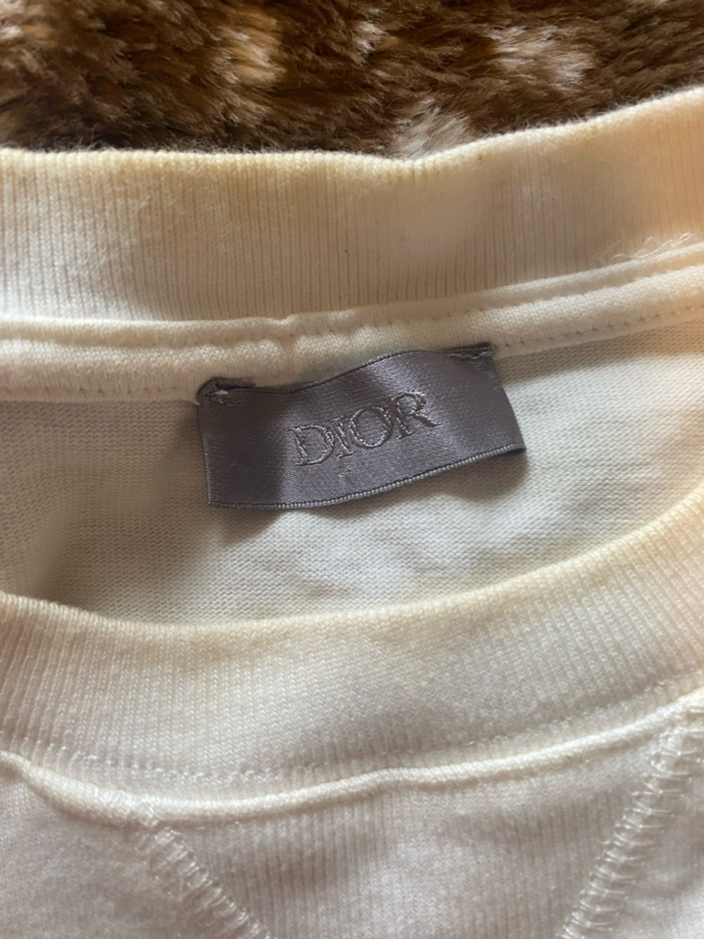 DIOR white embroidered floral logo t-shirt - Picture 2 of 4